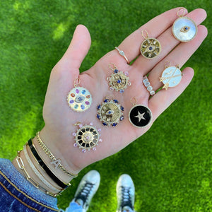 Multi Sapphire Medallion Charm