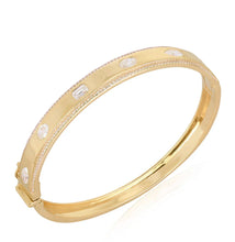 Load image into Gallery viewer, Pave Outline Multi Shape Diamond Bangle
