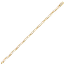 Load image into Gallery viewer, Bezel Emerald Cut Diamond Tennis Bracelet
