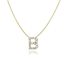 Load image into Gallery viewer, Large Diamond Initial Letter Necklace

