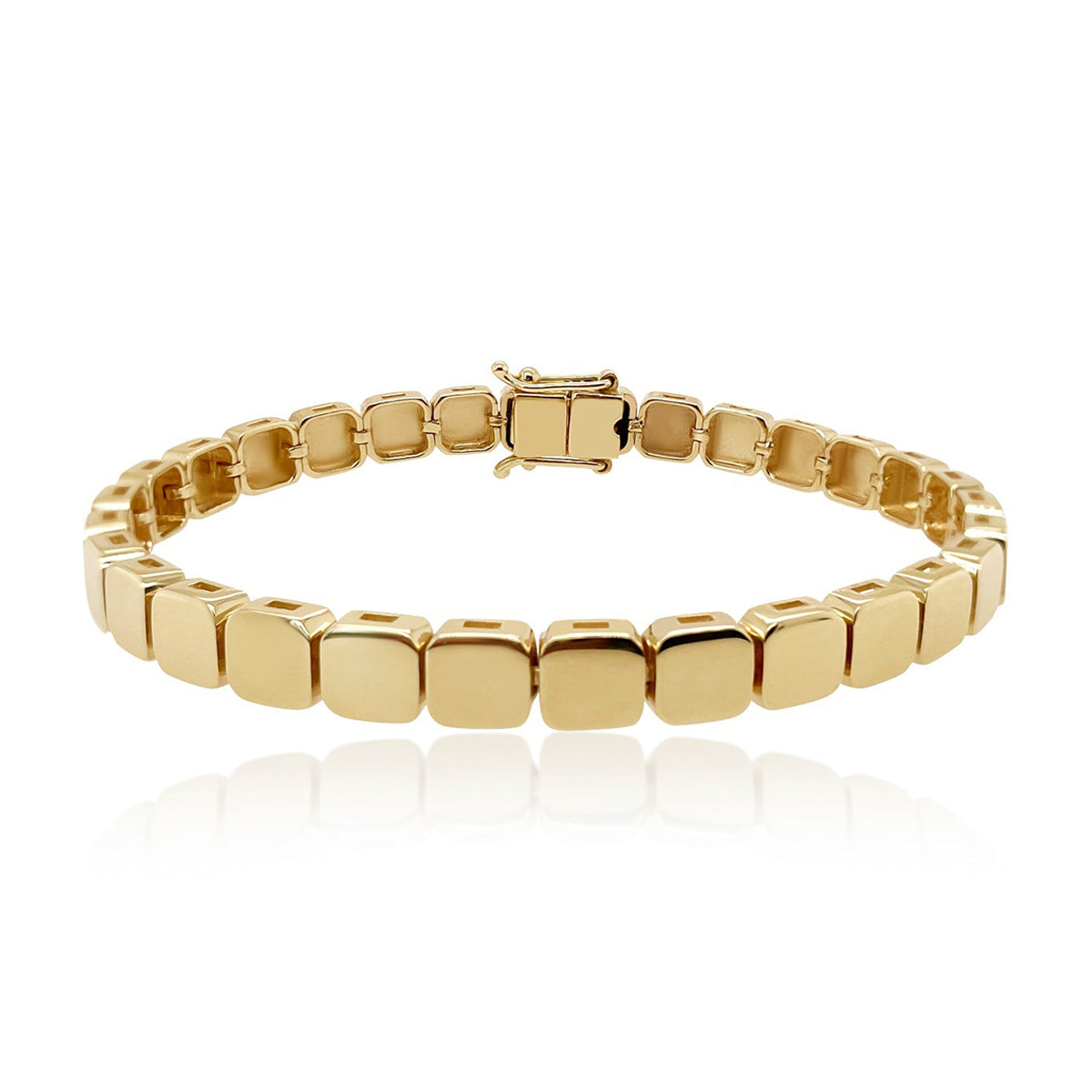 Large Golden Square Bracelet