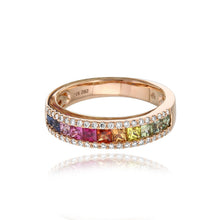 Load image into Gallery viewer, Large Rainbow Bar Ring
