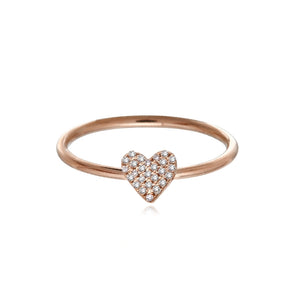 Mini Heart Pave Ring