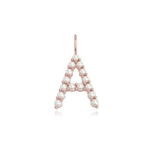 Load image into Gallery viewer, Small Pearl Initial Charm
