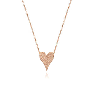 Diamond Modern Heart Necklace