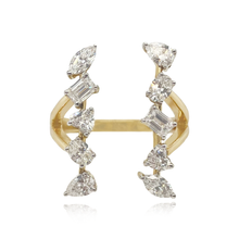 Load image into Gallery viewer, Multi Shape Diamond Open Ring
