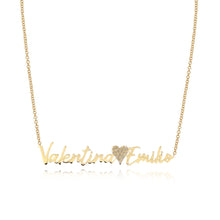 Load image into Gallery viewer, Two Gold Names and Charm Necklace
