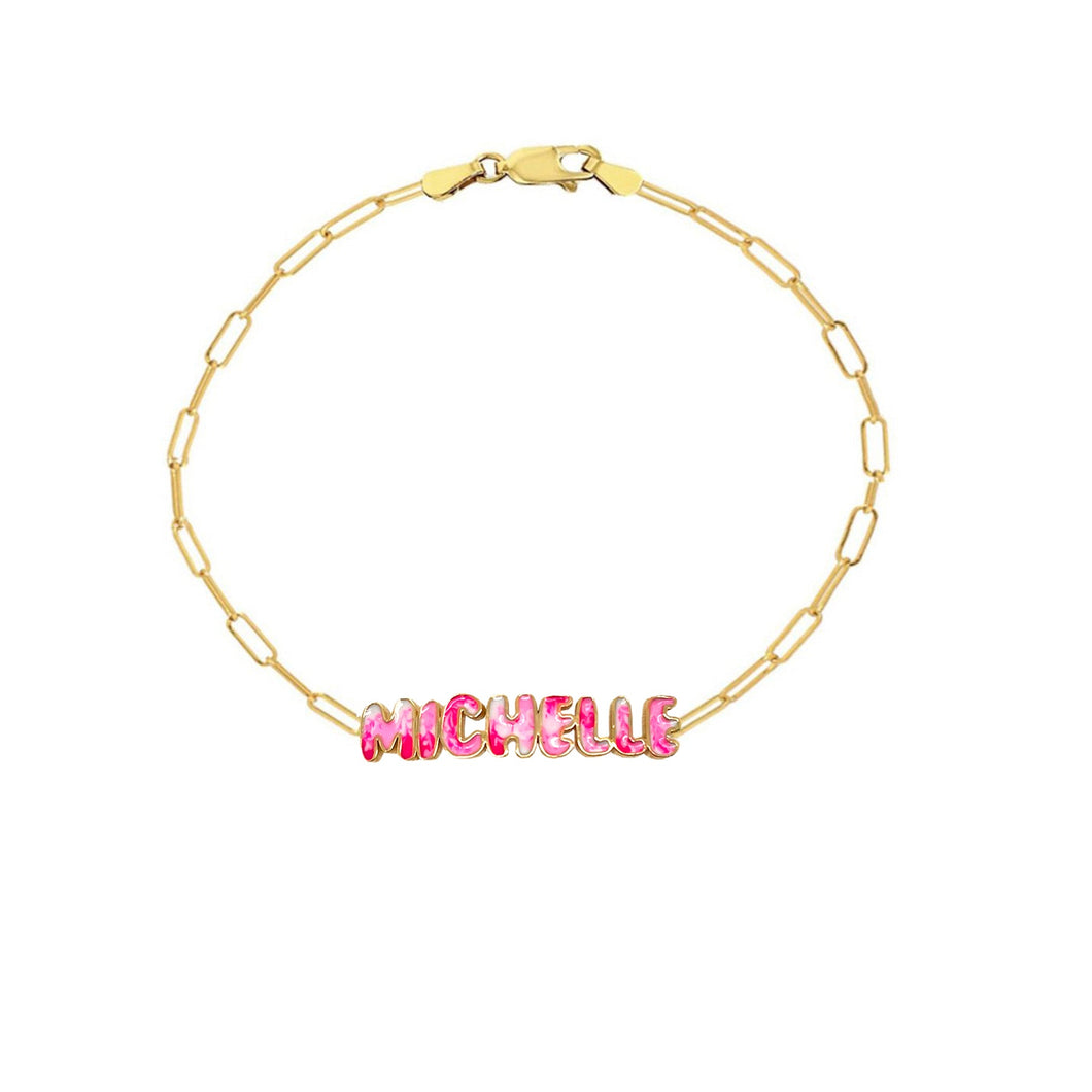 Tie Dye Name Bracelet