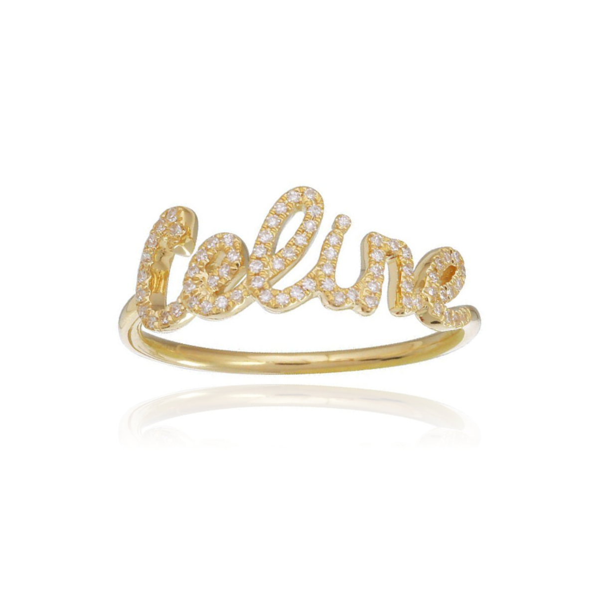 14k Yellow Gold Ring With 4 Real Diamonds, Ring With the Letter ''V''. -  Etsy