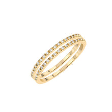 Load image into Gallery viewer, Midi Double Row Pave Ring
