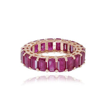 Load image into Gallery viewer, Ruby Eternity Ring Emerald Cut
