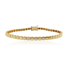 Load image into Gallery viewer, Small Golden Square Spaced Pave Bracelet
