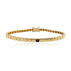 Small Golden Square Gemstone Bracelet