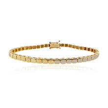 Load image into Gallery viewer, Small Golden Square Half Pave Bracelet
