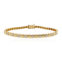 Load image into Gallery viewer, Small Golden Square Full Spaced Pave Bracelet
