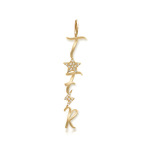 Gold Initials & Pave Charms