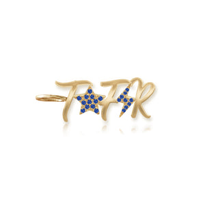 Gold Initials & Pave Charms