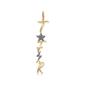 Gold Initials & Pave Charms