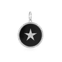 Load image into Gallery viewer, Pave Star on Black Onyx Charm
